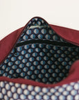 Boston Bag with a unique retro pattern on a white background