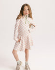 Youth Bea Base - Pink/White Checkered