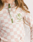 Youth Bea Base - Pink/White Checkered