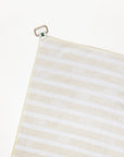 Striped towel with 'FORE' text on a white background