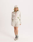 Palm Pleat Skirt - White