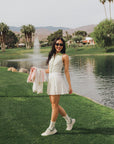 Barbie Top - Putting Green/White Chevron