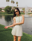 Barbie Top - Putting Green/White Chevron