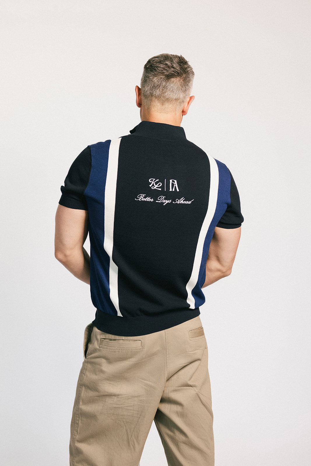 Mens Busan Zip Sweater - Navy