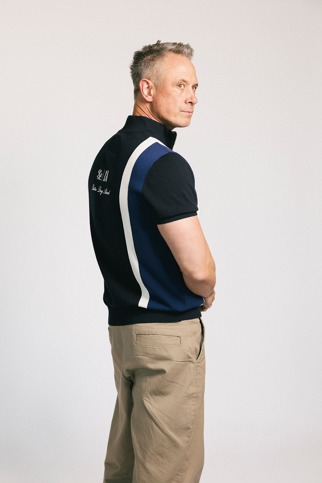 Mens Busan Zip Sweater - Navy