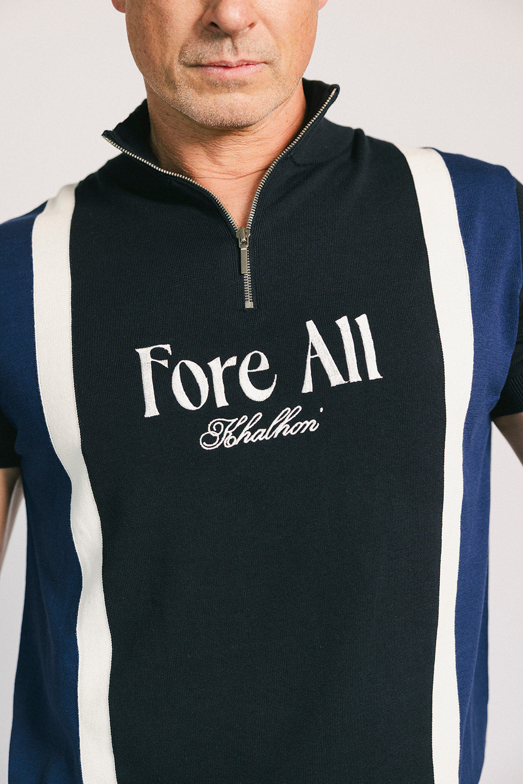 Mens Busan Zip Sweater - Navy