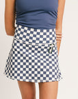 George Skirt - Indigo/White Checkered