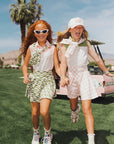 Youth Sasha Skirt - Putting Green/White Retro