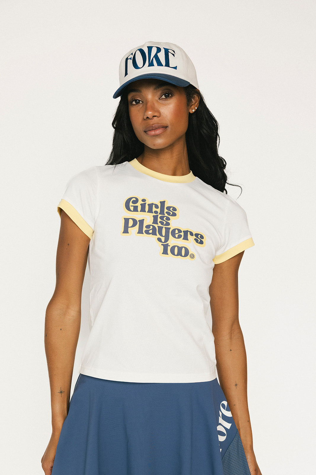 Ringer Tee - Girls Is Players Too White – foreall.com
