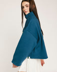 Diana Mock Neck Sweatshirt - Girls Is Players Too Indigo