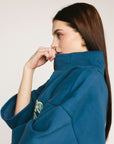 Diana Mock Neck Sweatshirt - Girls Is Players Too Indigo
