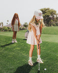 Youth Sasha Skirt - Pink/White Checkered