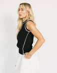 Incheon Sleeveless Sweater - Black