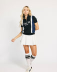 Womens Busan Zip Sweater - Navy