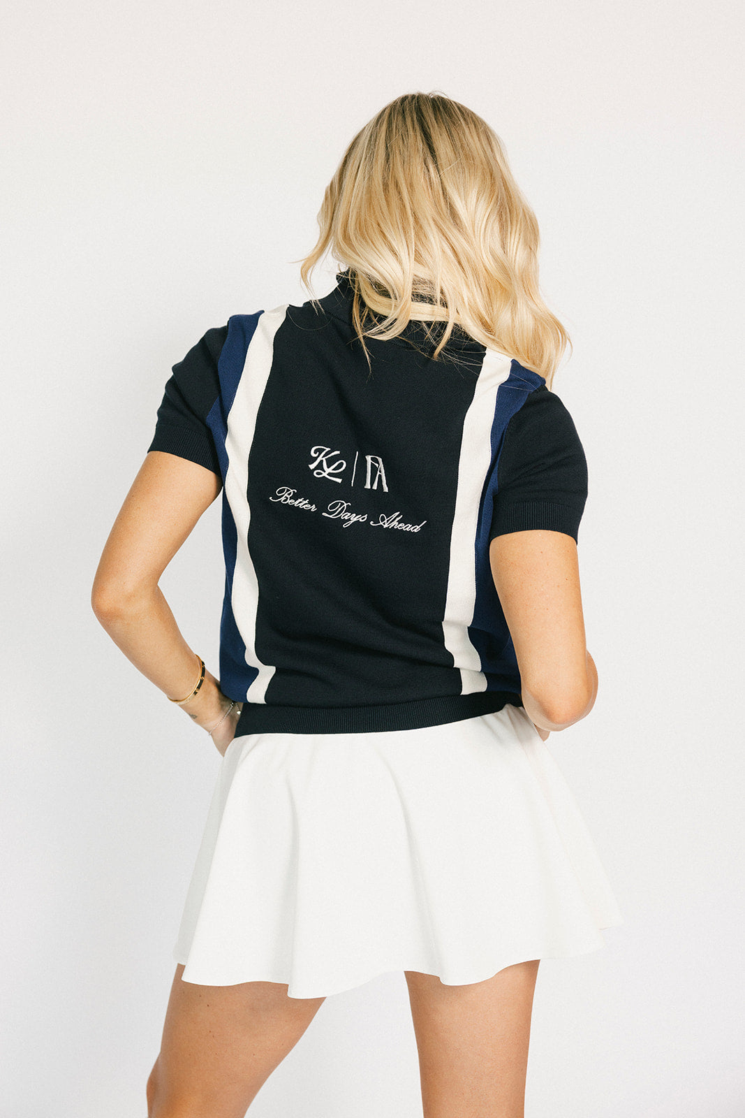 Womens Busan Zip Sweater - Navy – foreall.com