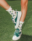 Maude Ruffle Sock - Barbie Checkered
