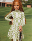 Youth Sasha Skirt - Putting Green/White Retro