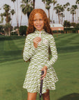 Youth Sasha Skirt - Putting Green/White Retro