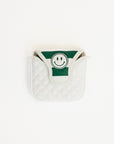 Small mallet cover with a smiley face design on a white background