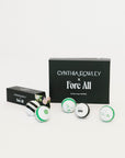 Cynthia Rowley x Fore All golf balls and packaging on a white background