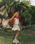 Youth Sasha Skirt - Putting Green/White Retro