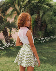 Youth Sasha Skirt - Putting Green/White Retro