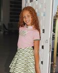 Youth Sasha Skirt - Putting Green/White Retro