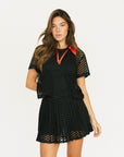Meadow Mesh Skirt - Coal Black