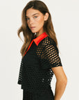 Meadow Mesh Polo - Coal Black