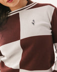 Dorothy Sweater - Bourbon Checkered