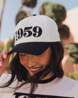 1959 Hat - 1959 White/Black