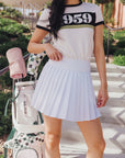 Palm Pleat Skirt - White