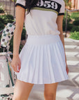 Palm Pleat Skirt - White