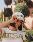 1959 Hat - Putting Green/White