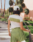 Palm Pleat Skirt - Putting Green