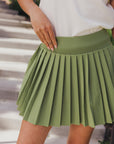 Palm Pleat Skirt - Putting Green
