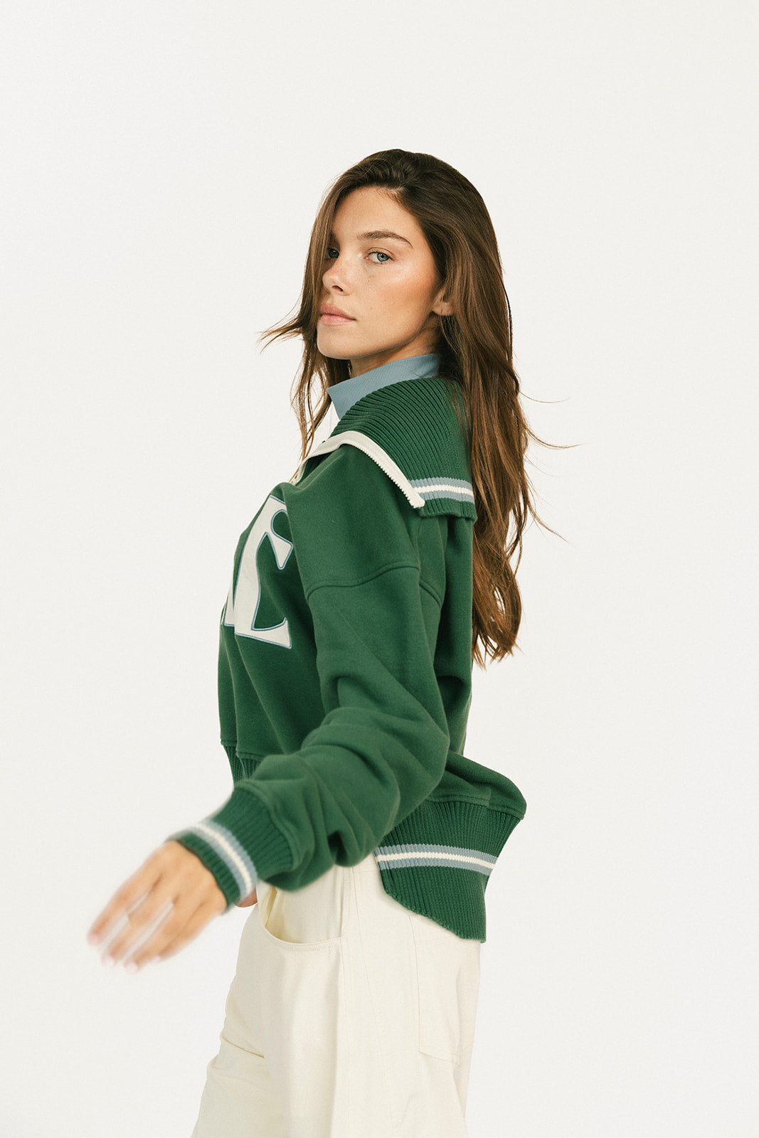 Harvard Half Zip - Green – foreall.com