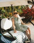 Golf Cart Seat Cover - Sea Stripes/Scattered