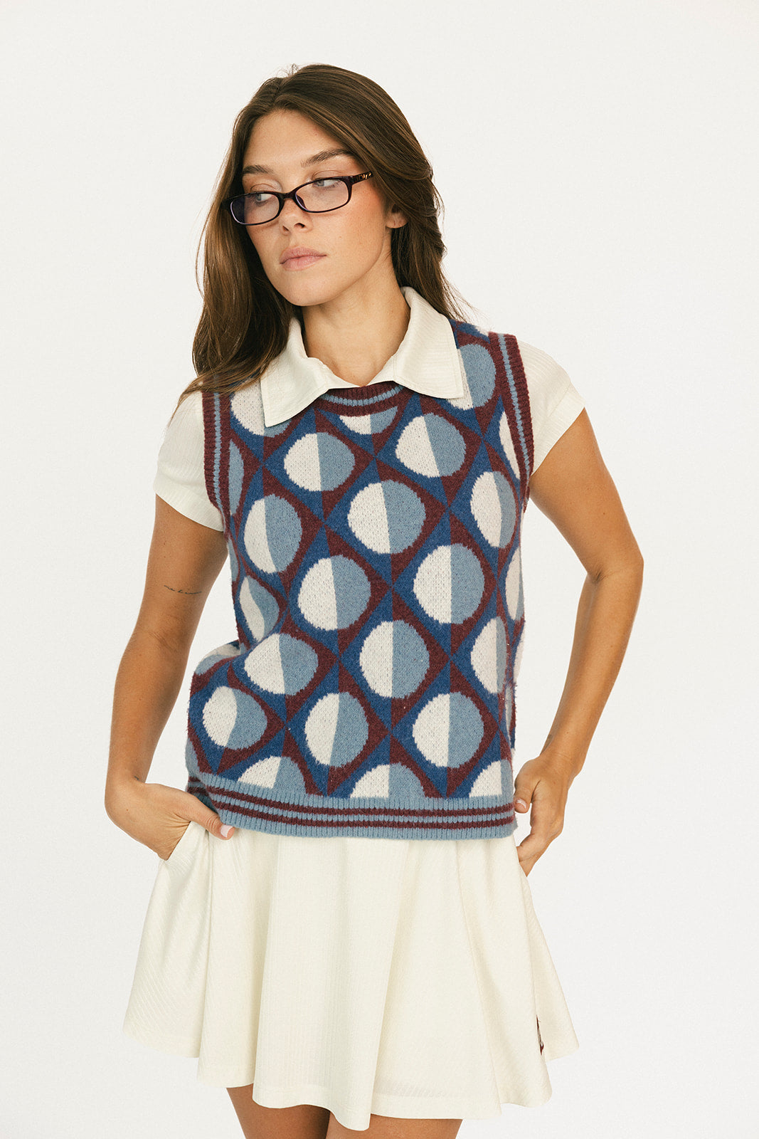 Yale Sweater Vest - Merlot – foreall.com