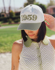 1959 Hat - Putting Green/White