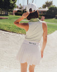 Barbie Top - Putting Green/White Chevron