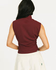 Manhattan Mock Neck - Merlot