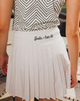 Palm Pleat Skirt - White