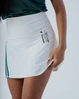 George Skirt - White / Green Stripes