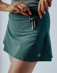 George Skirt - Green / White Stripes