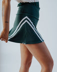 George Skirt - Green / White Stripes