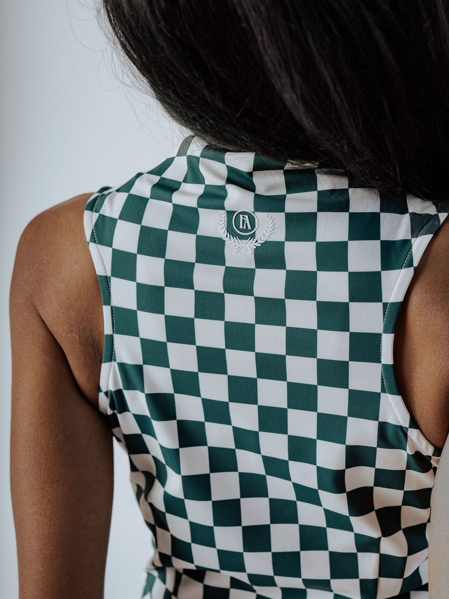 Erin Dress - Green Checkered