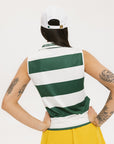 Moore Polo - Green/White Stripes
