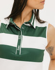 Moore Polo - Green/White Stripes