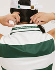 Moore Polo - Green/White Stripes